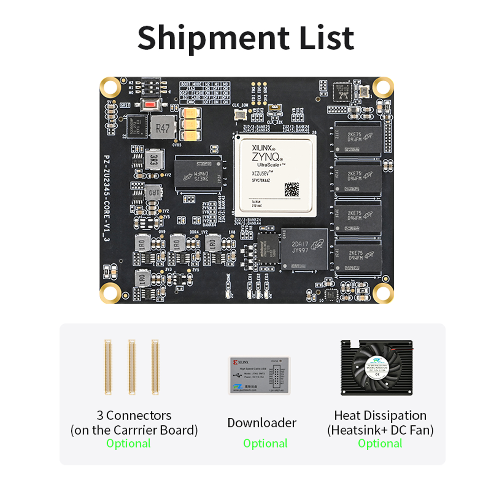 Carte De Développement FPGA Puzhi ZYNQ UltraScale+ – Performances Extrêmes Pour Prototypage Avancé